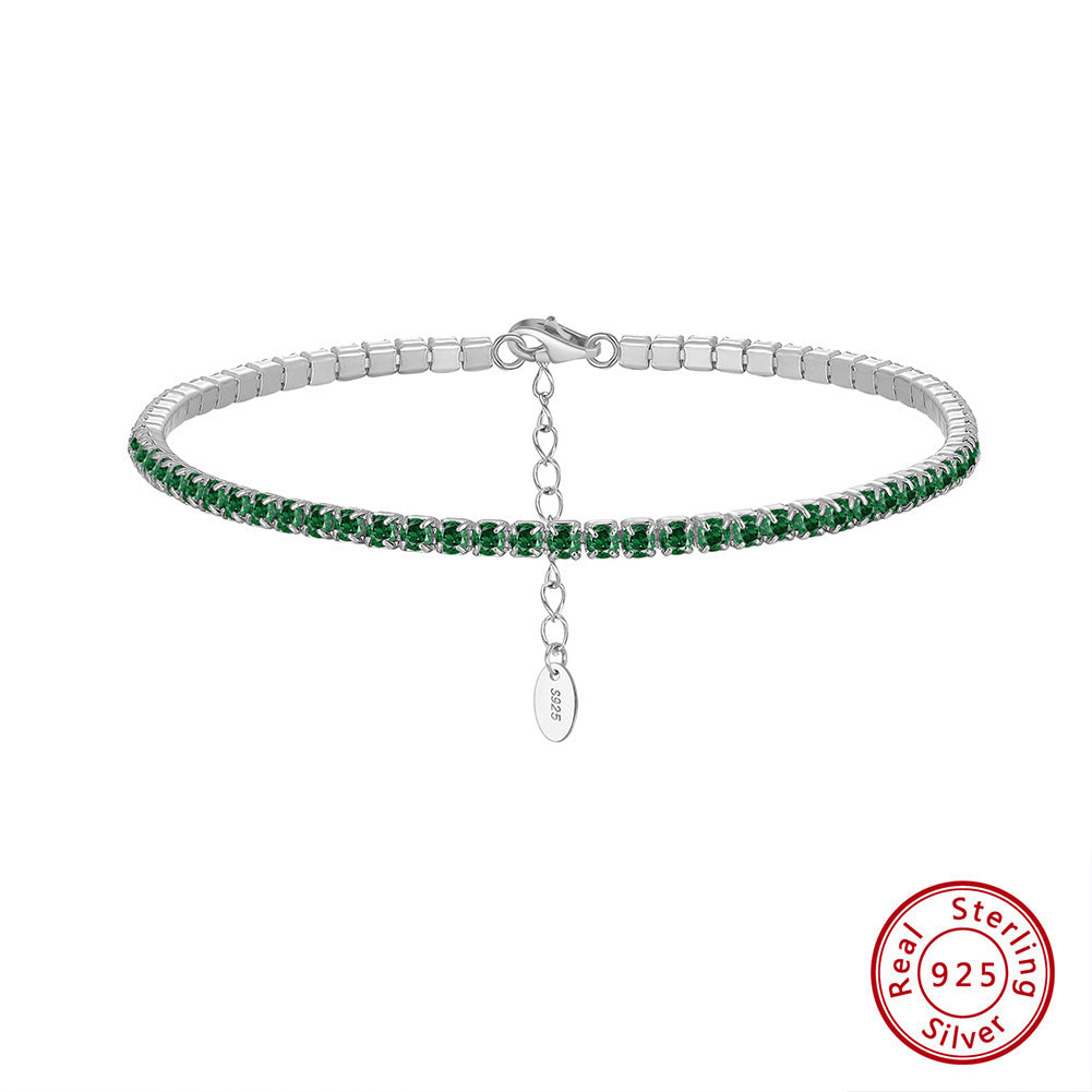 Huan Cai Armband mit grünem Zirkon (925 Silber) – Bild 3 | LuxeStyle