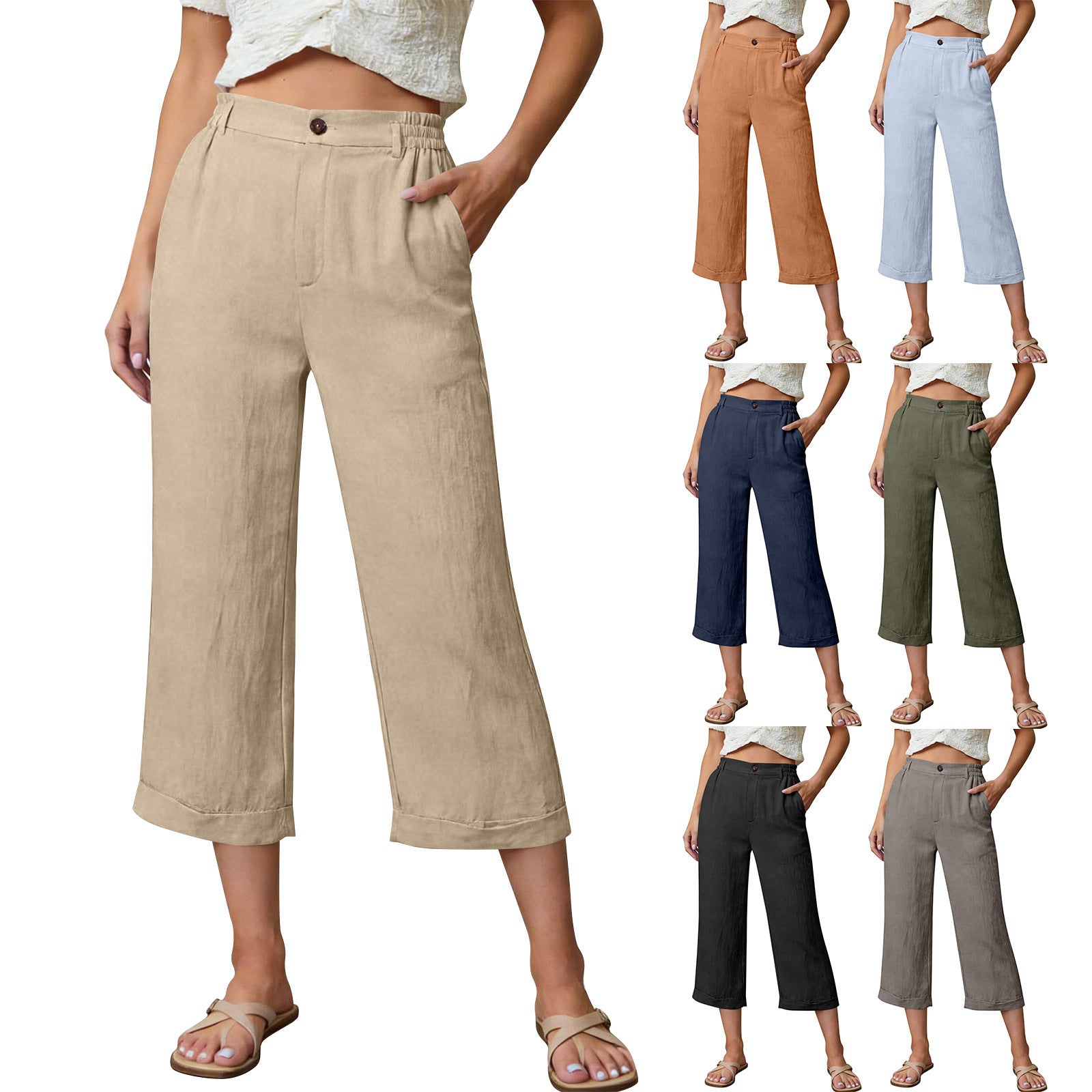 Luftige Caprihose mit Taschen für den Sommer