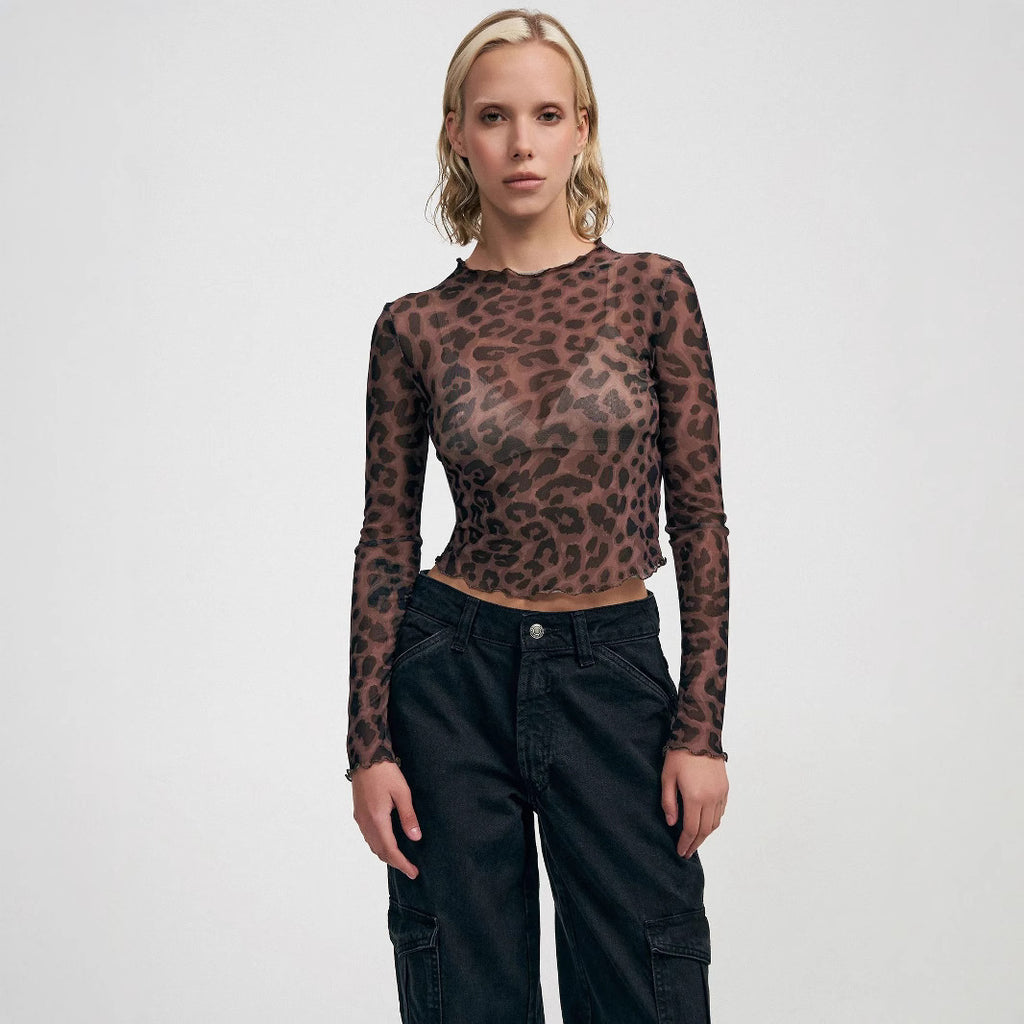 Damen Langarm-Bodysuit mit Herz-Print
