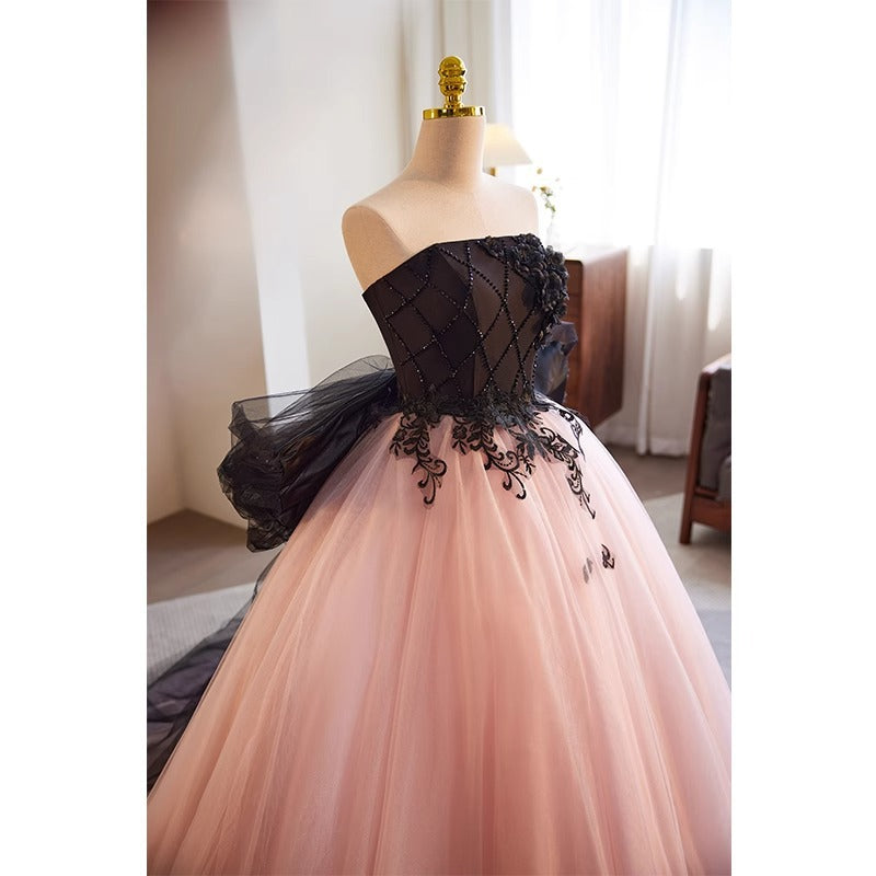 Abendkleid mit hoher Taille und voluminösem Rock – Bild 3 | LuxeStyle