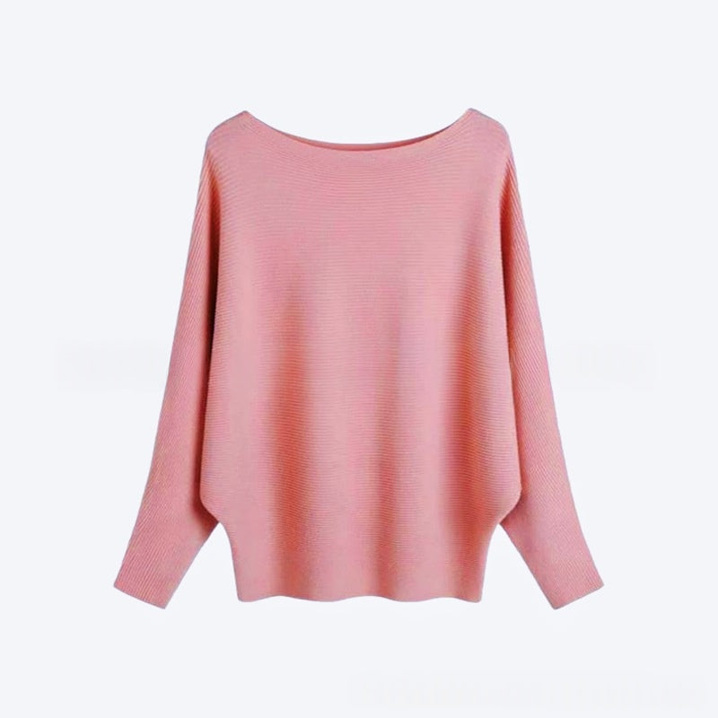 Strickpullover mit Fledermausärmeln