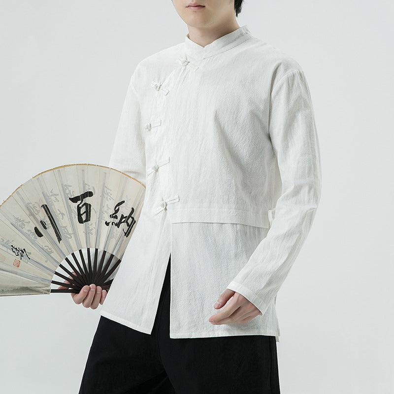 Baumwoll-Leinen Langarmshirt – Bild 4 | LuxeStyle