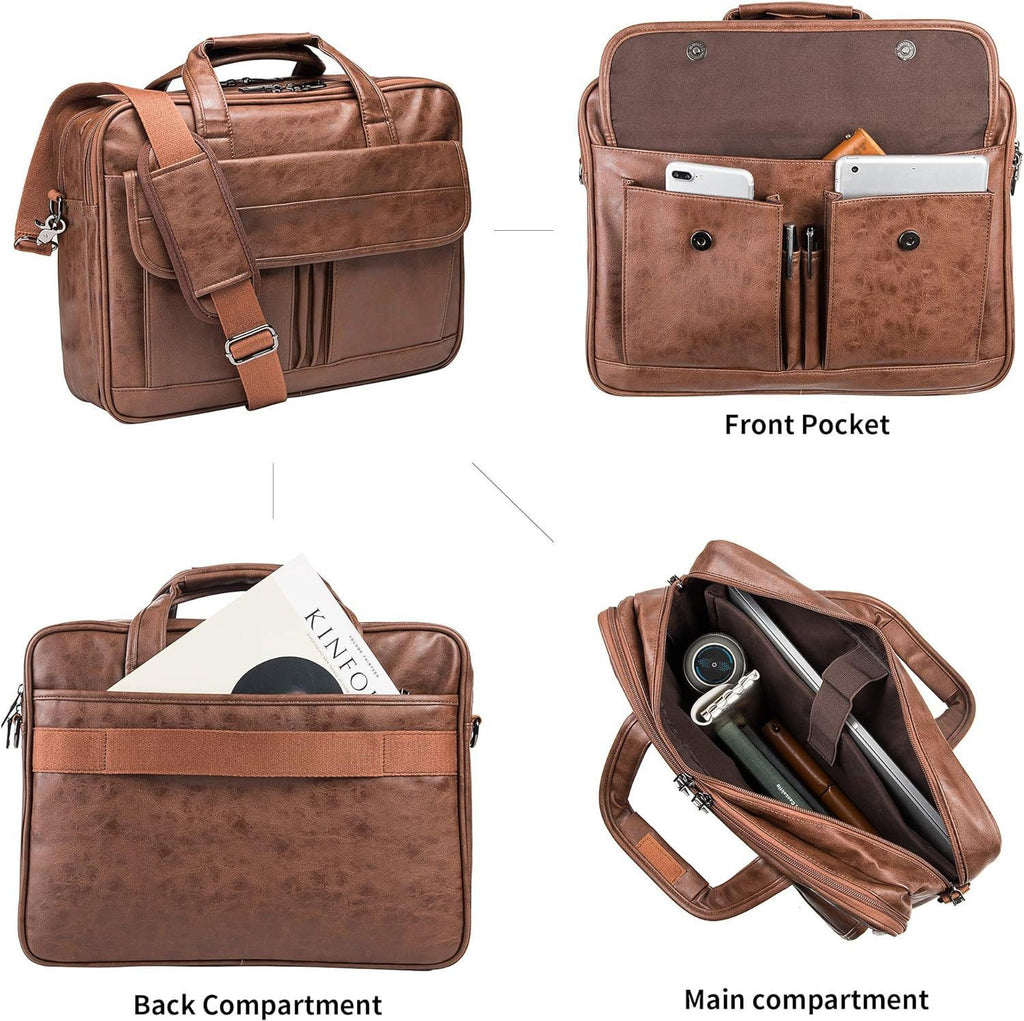 Notebook Messenger Bag aus Lederimitat
