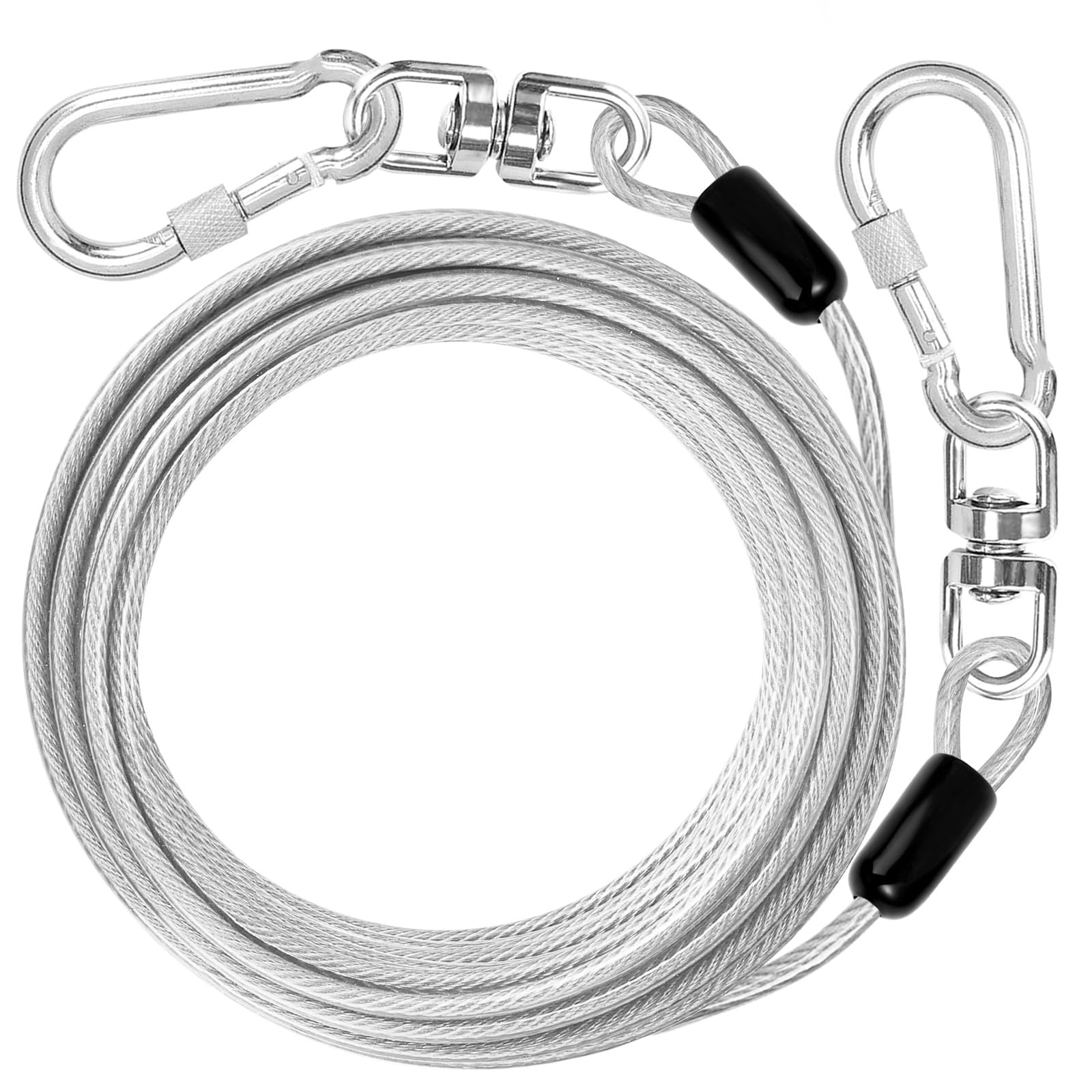 Hunde-Laufleine mit Stahlseil