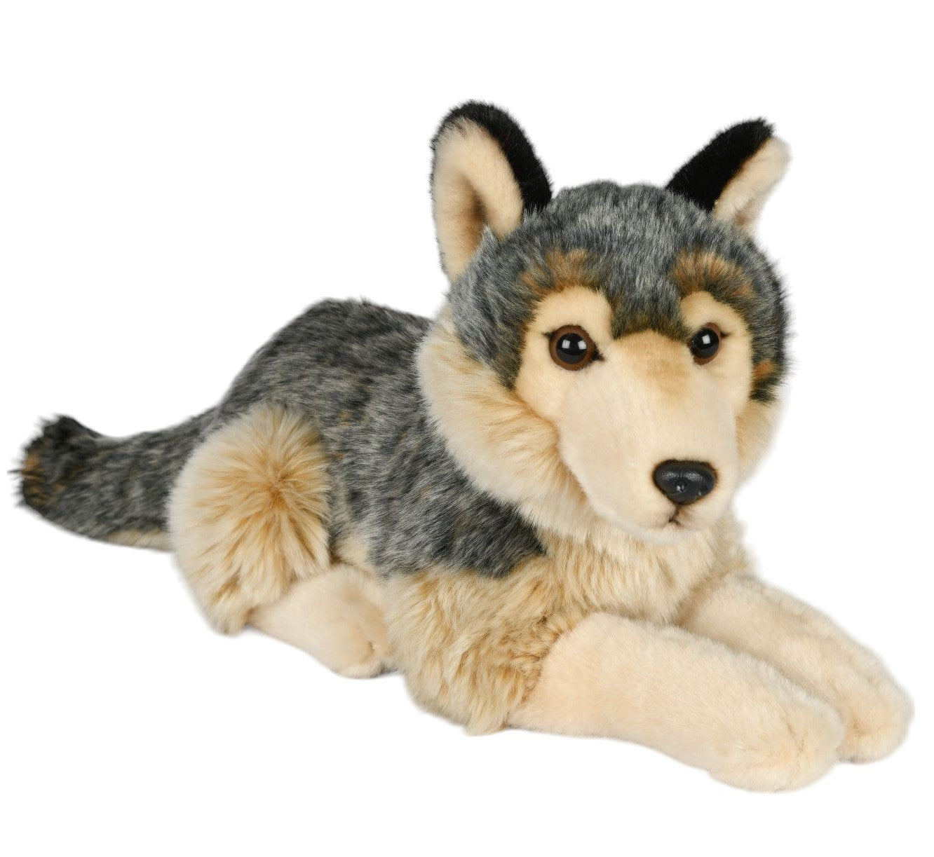 Liegender Plüschwolf