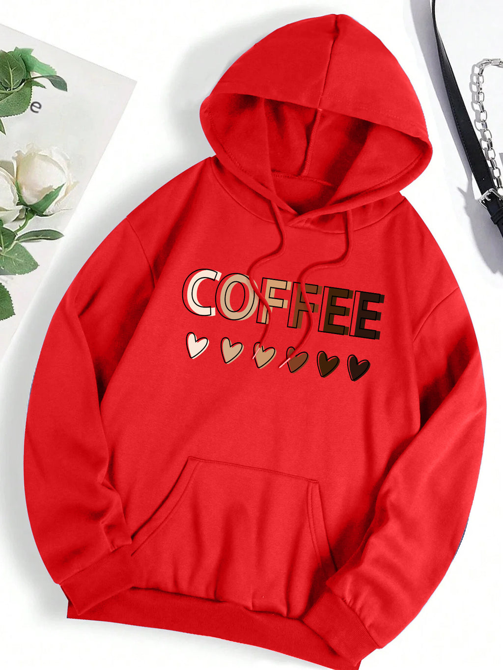 Hoodie mit Kaffee-Print