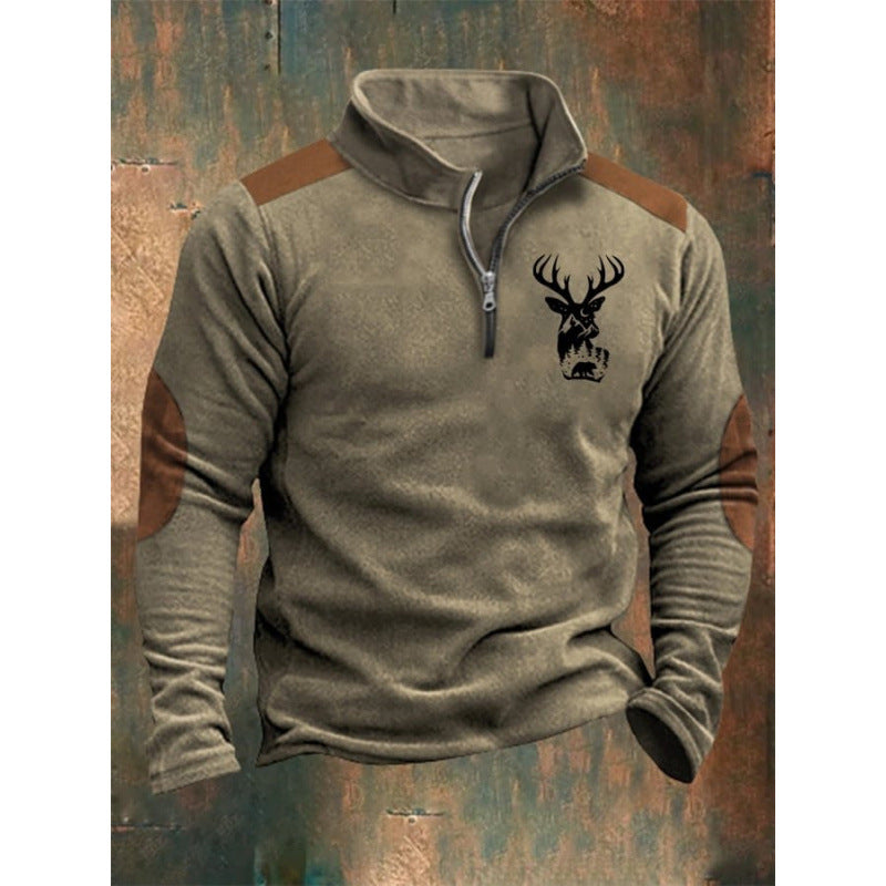Herren Halb-Zip Pullover mit Stehkragen