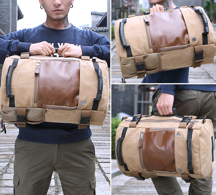 Grosser Canvas-Rucksack für Männer – Bild 12 | LuxeStyle