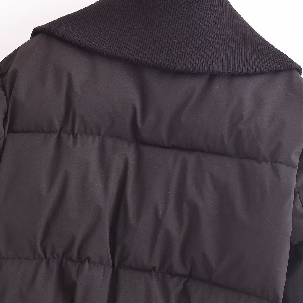 Gerippte Baumwoll-Steppjacke im Street-Style