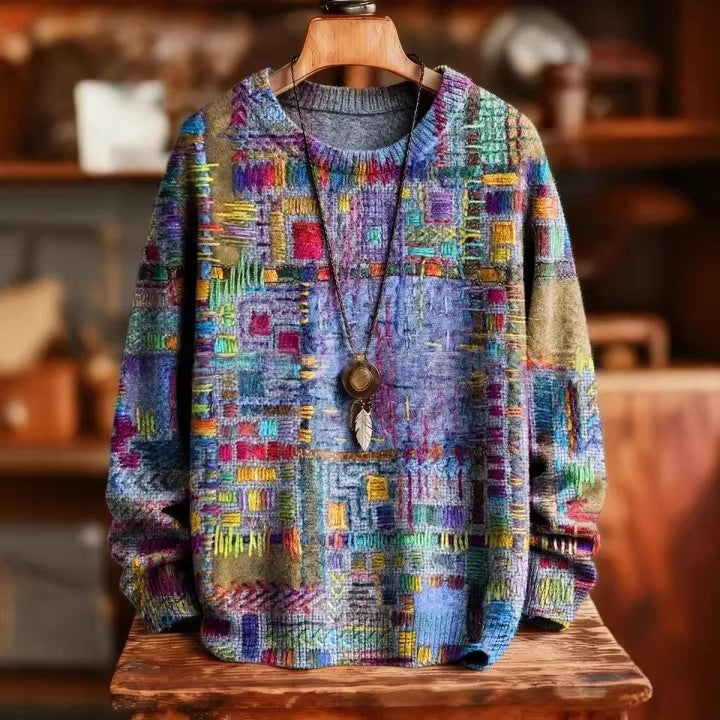 Retro Western Strick-Pullover für Herren