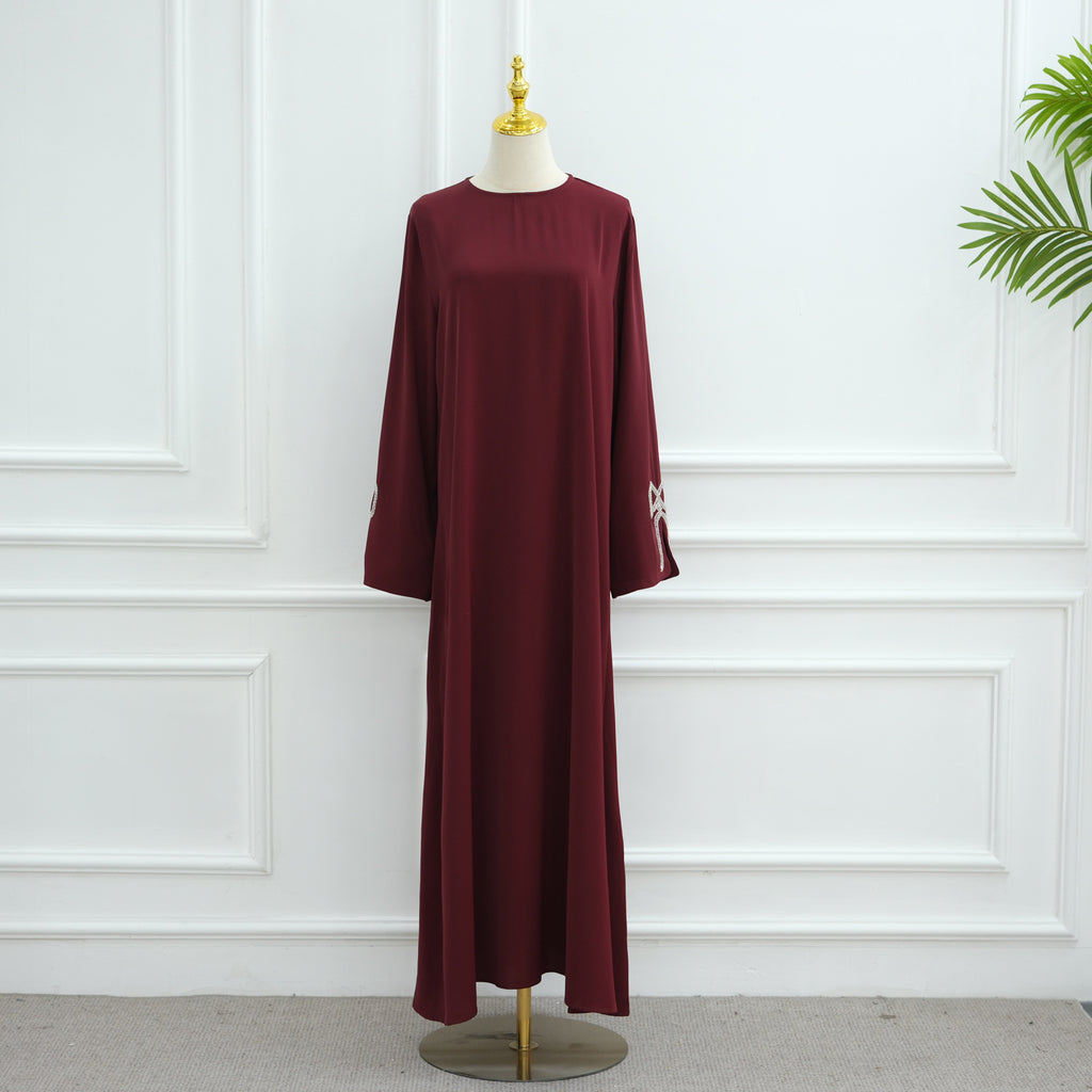 Elegantes A-Linien-Kleid mit Perlen & Schleifen – Bild 8 | LuxeStyle