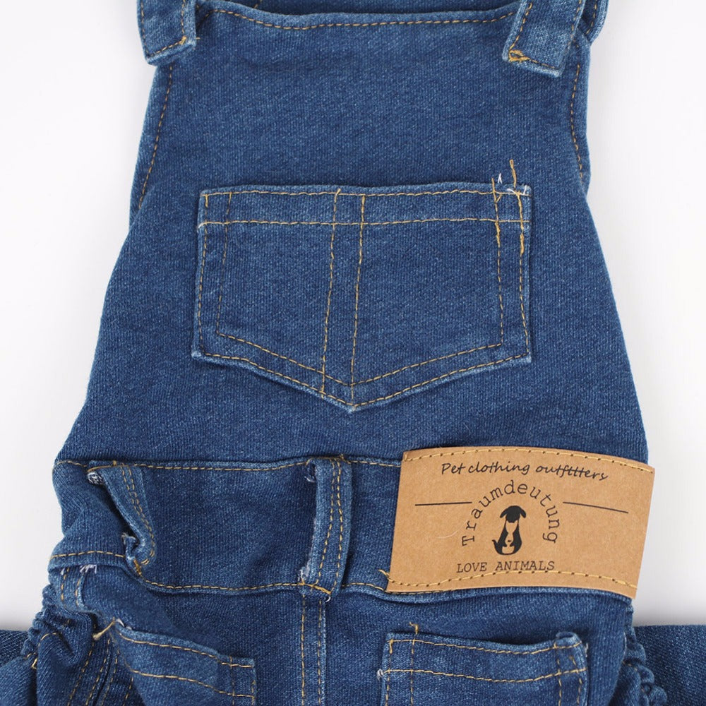Waschtes Denim-Kleidungskostüm für Haustiere – Bild 2 | LuxeStyle