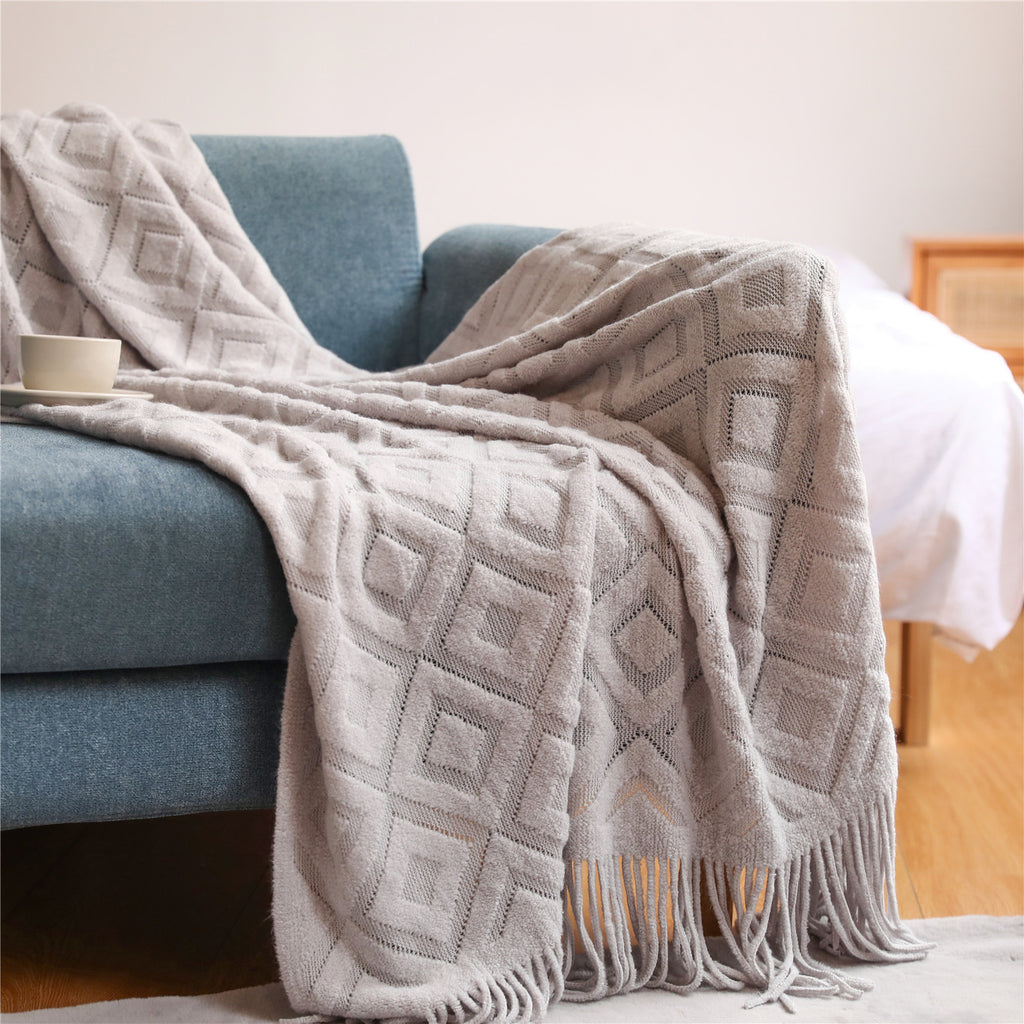 Strickdecke für Büro und Zuhause