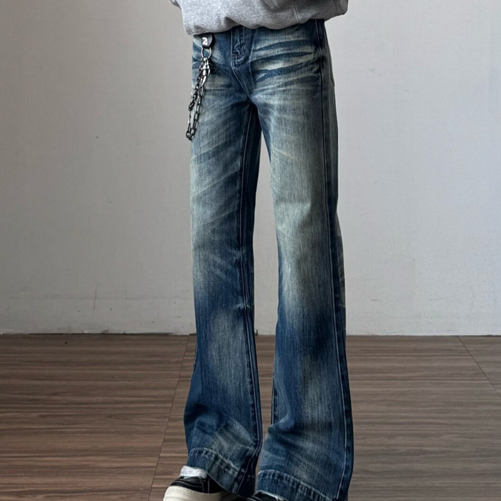 Retro Loose Wide-Leg Hose für Herren