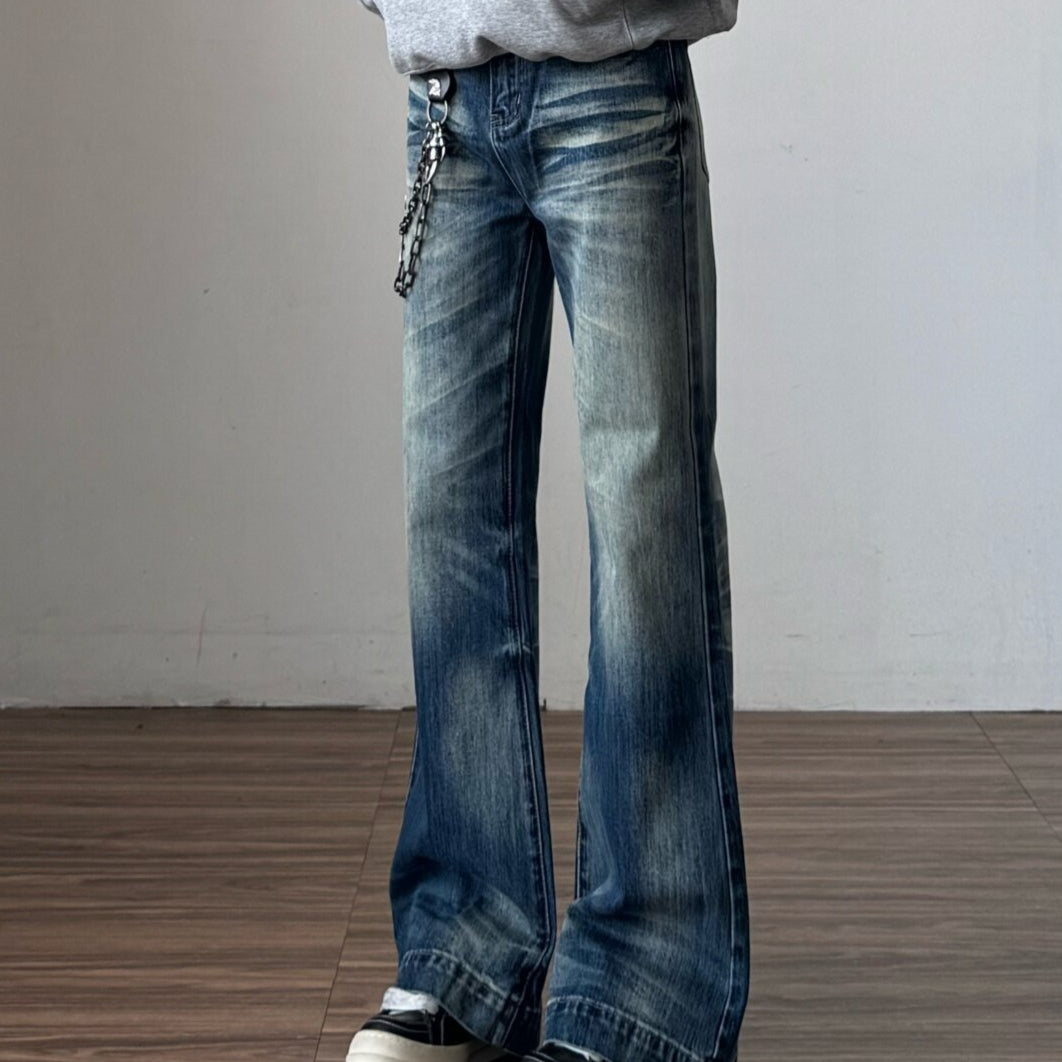 Retro Loose Wide-Leg Hose für Herren