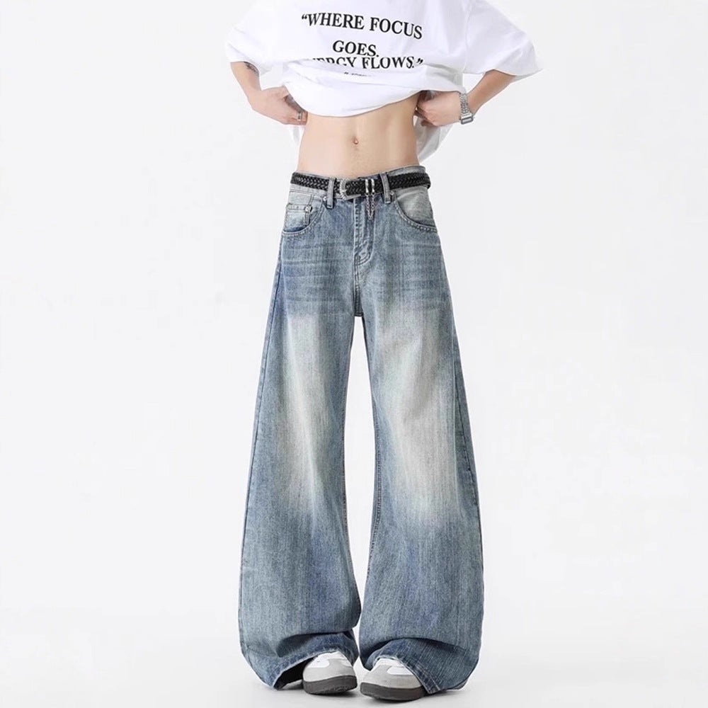 Loose-Fit Wide-Leg Hose im Used-Look