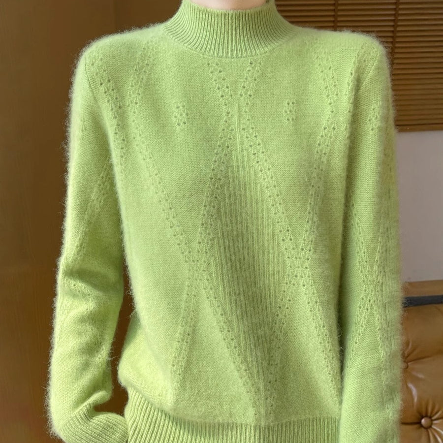 Wollpullover mit hohlgewebtem Design – Bild 4 | LuxeStyle