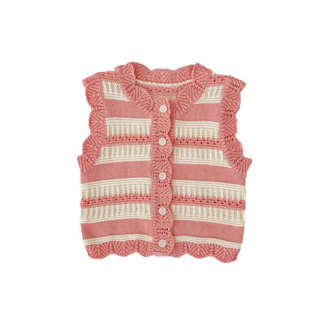 Baby Strickweste mit Streifen | LuxeStyle