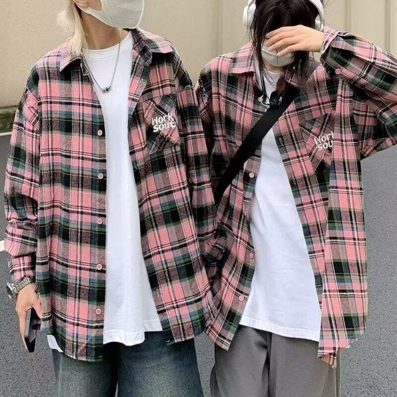 Tie-Dye Plaid Langarmshirt für Herren – Bild 6 | LuxeStyle