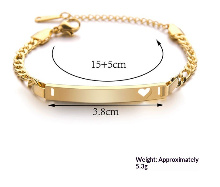 Kinder-Armband aus Edelstahl, gravierbar – Bild 2 | LuxeStyle