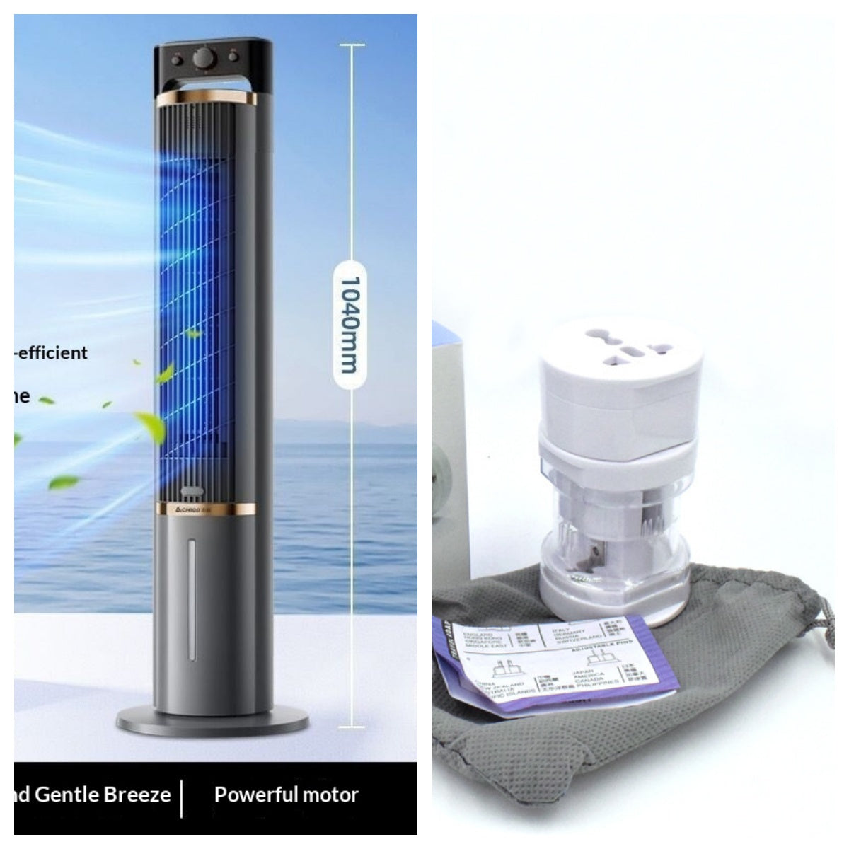 Turmventilator mit Nasskühlung & Ionentechnologie