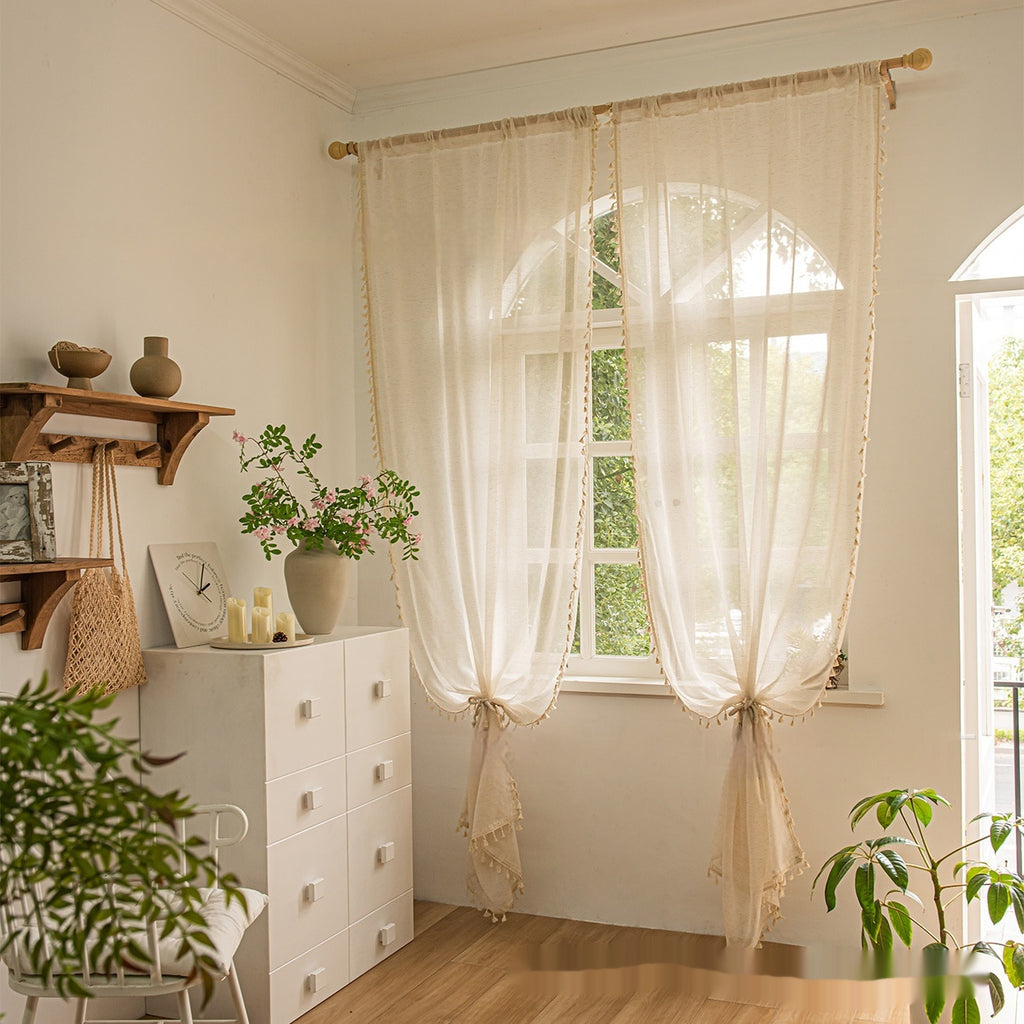 Boho-Tüllvorhang