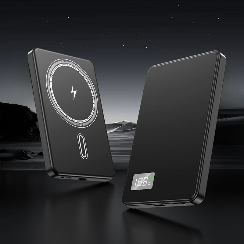 Ultradünne magnetische Powerbank mit Schnellladekabel