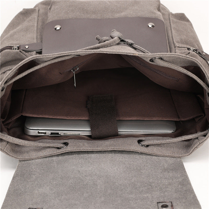 Retro Canvas Rucksack mit Kordelzug – Bild 10 | LuxeStyle