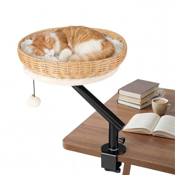 360° drehbares Katzenbett für den Schreibtisch