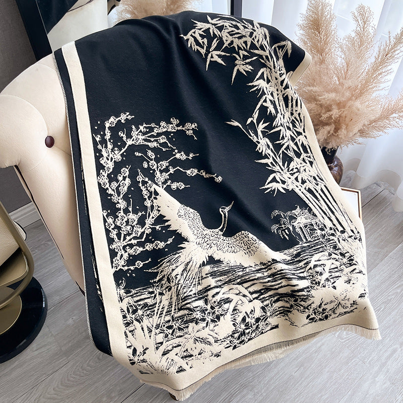 Schal mit Tusche-Muster – Bild 9 | LuxeStyle