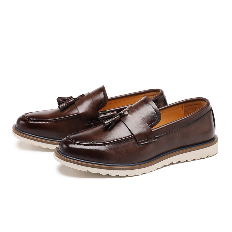 Vintage-Lederimitat Herrenschuhe