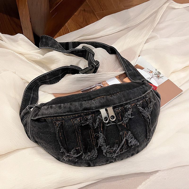Unisex-Schultertasche aus Denim – Lucky Blue – Bild 5 | LuxeStyle