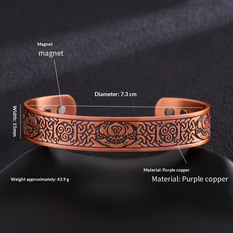 Magnetarmband aus rotem Kupfer – Bild 5 | LuxeStyle