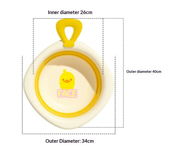 Faltbare Babywanne mit Temperatursensor