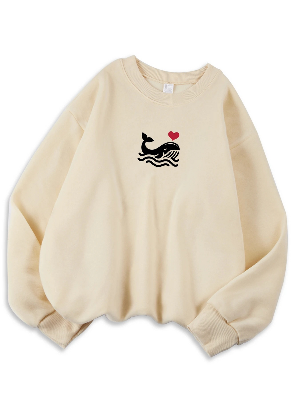 Damen Hoodie mit Print aus weichem Wollmix