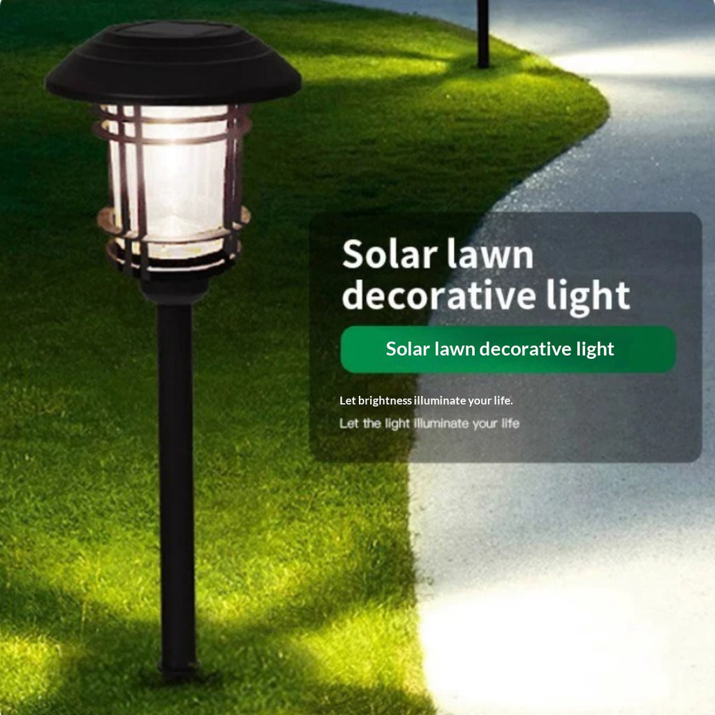 Solar-Gartenleuchte im Beet