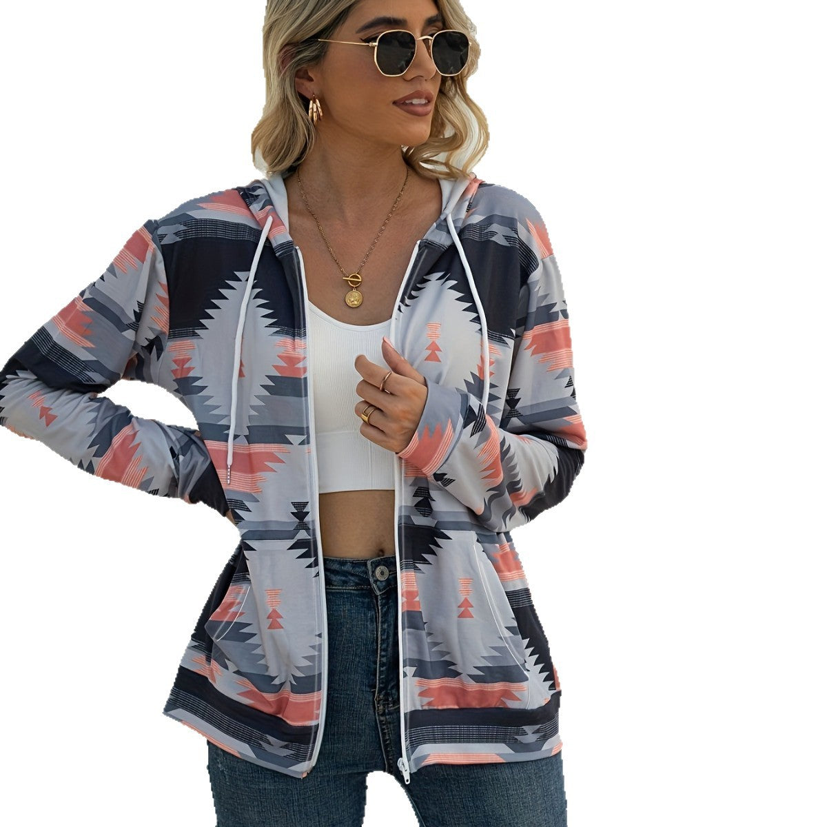 Bedruckter Hoodie für Damen