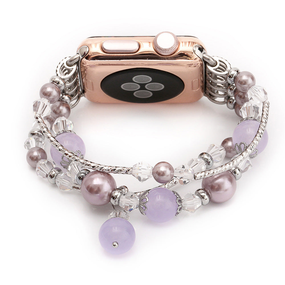Uhrenarmband aus weissem Agate 40/38 mm | LuxeStyle