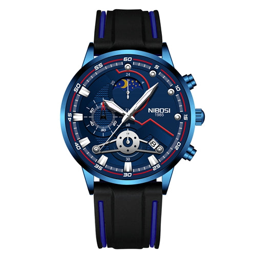 Herren-Quarzuhr mit Chronograph und Mondphase – Bild 8 | LuxeStyle