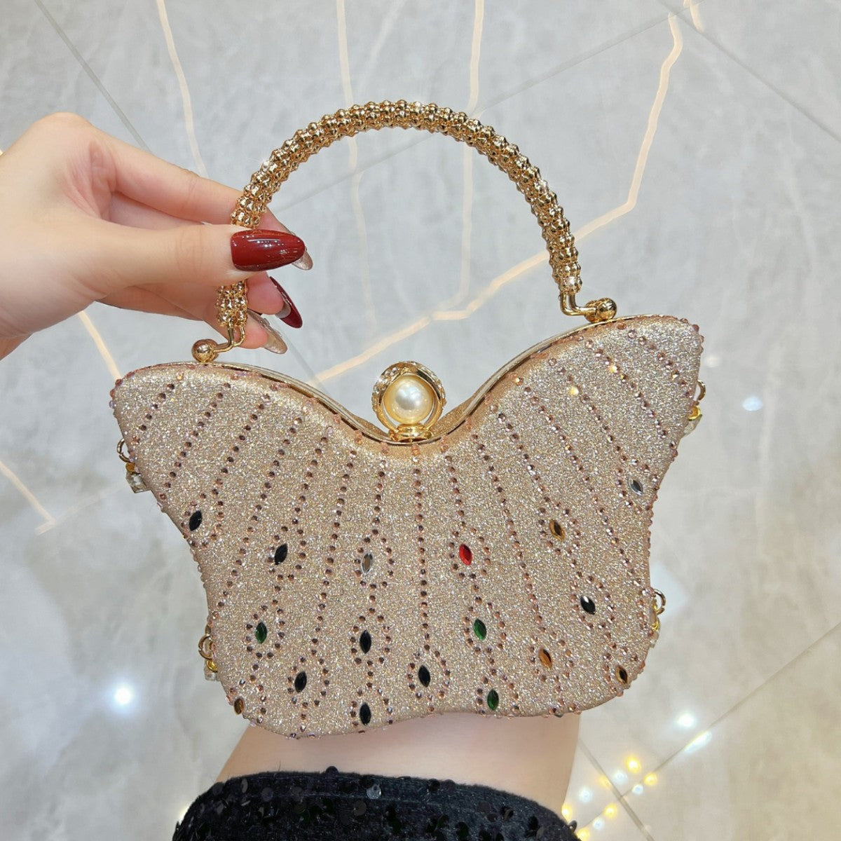 Abendtasche Farfalla Schmetterling Strass