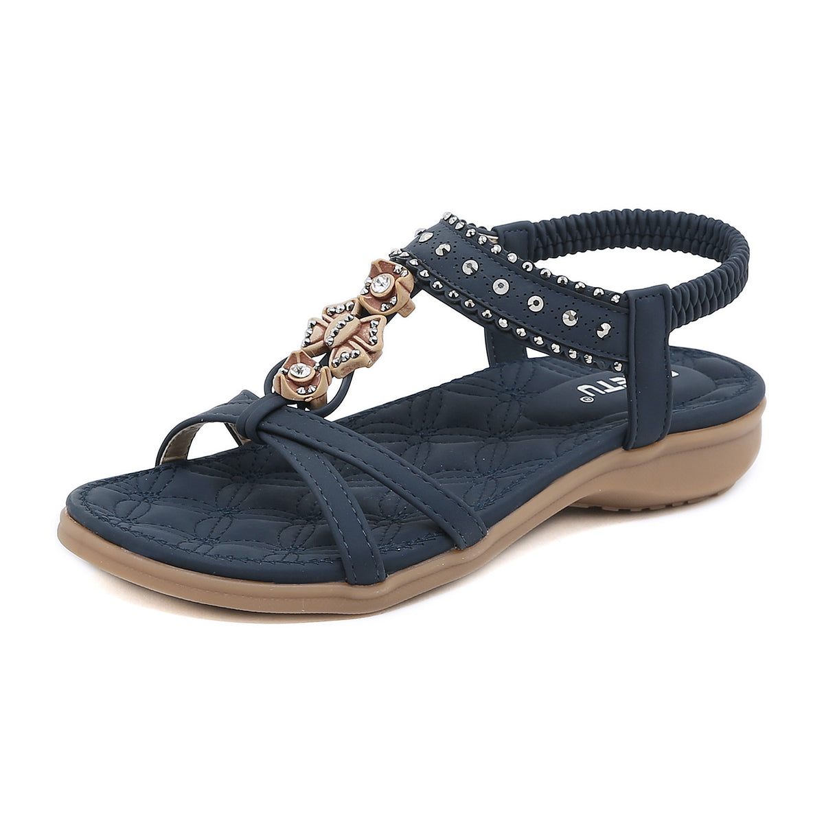 Bohemian Strass-Sandalen mit runder Zehenpartie – Bild 9 | LuxeStyle