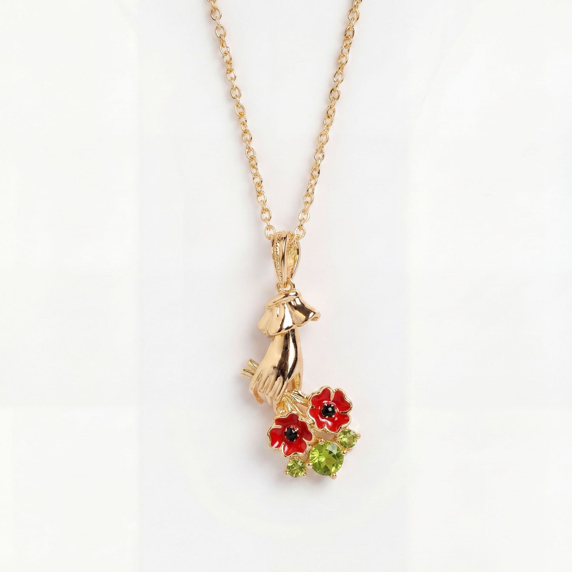 Blumen-Halskette im Retro-Stil