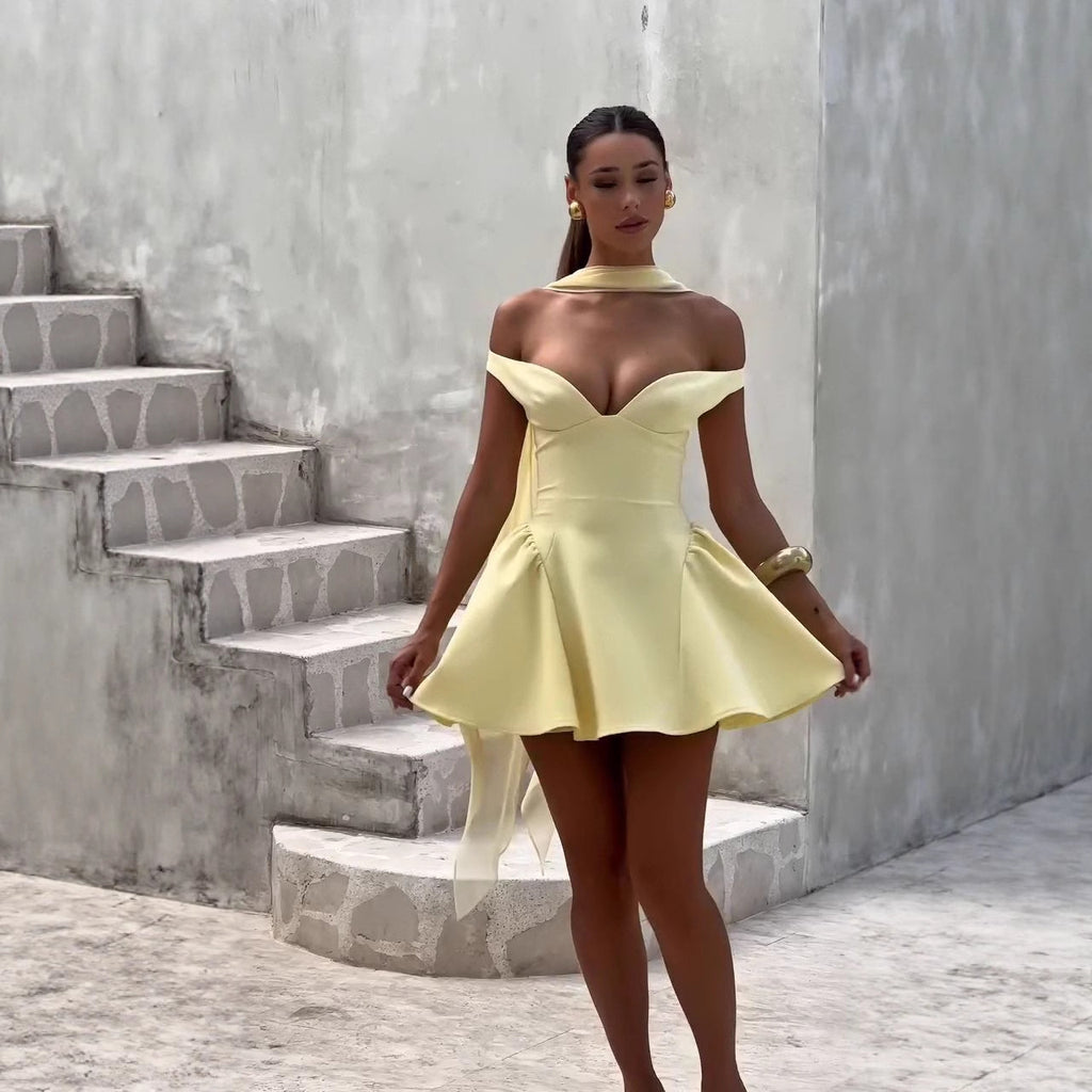 Elegantes ärmelloses A-Linien-Minikleid