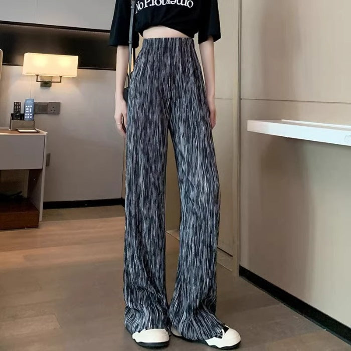 Bequeme Tie-Dye Hose mit weitem Bein