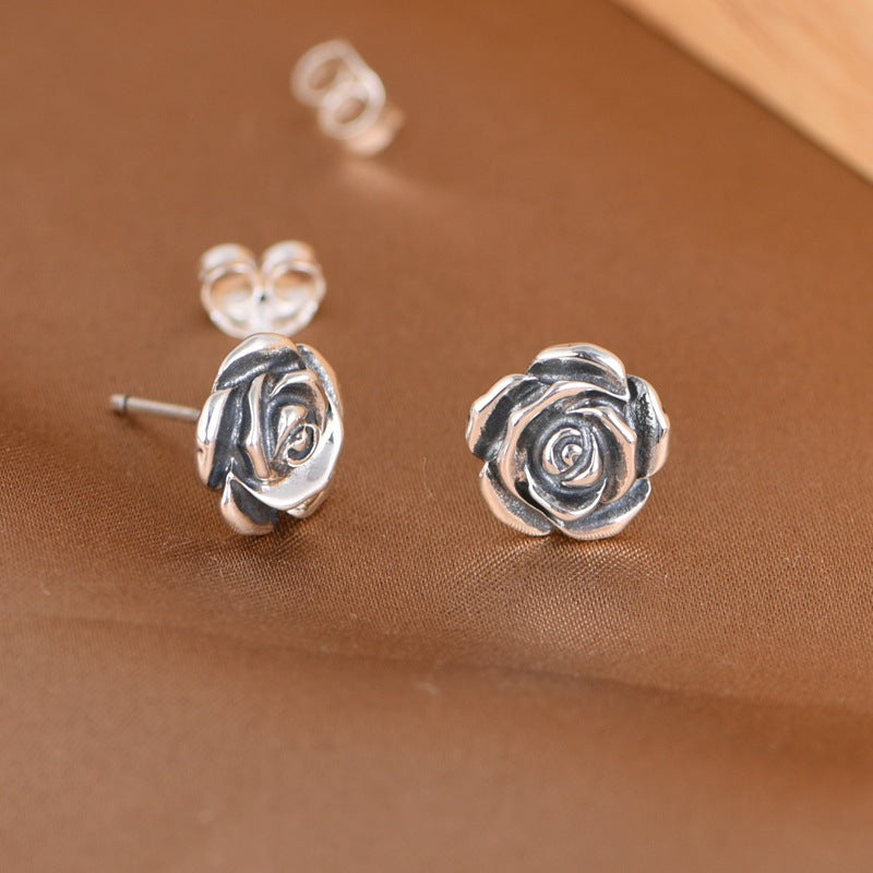 Ohrstecker Rose Sterling Silber