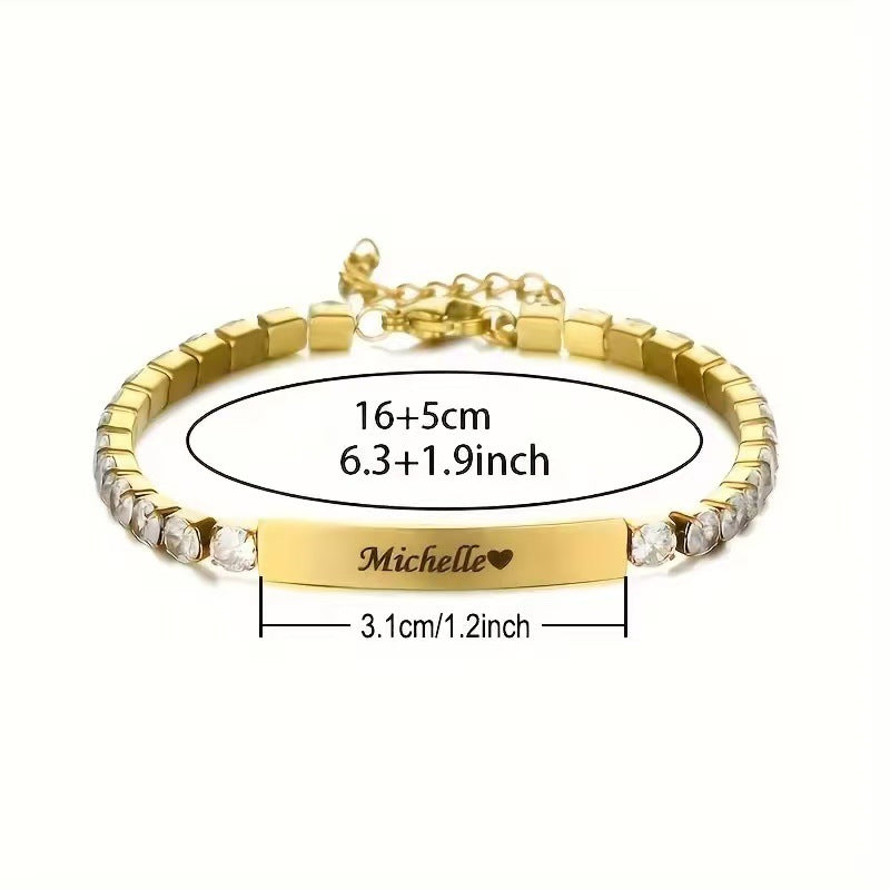 Gekrümmtes Stahl-Bracelet, lang, casual