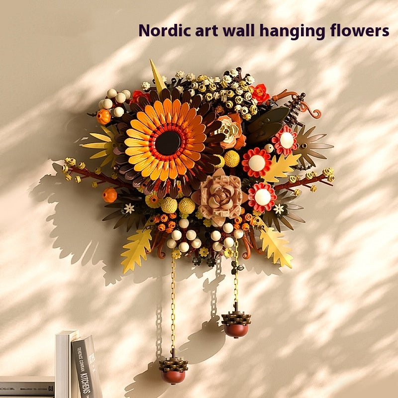 Wanddeko Blumen-Bausteine im Nordic-Stil | LuxeStyle