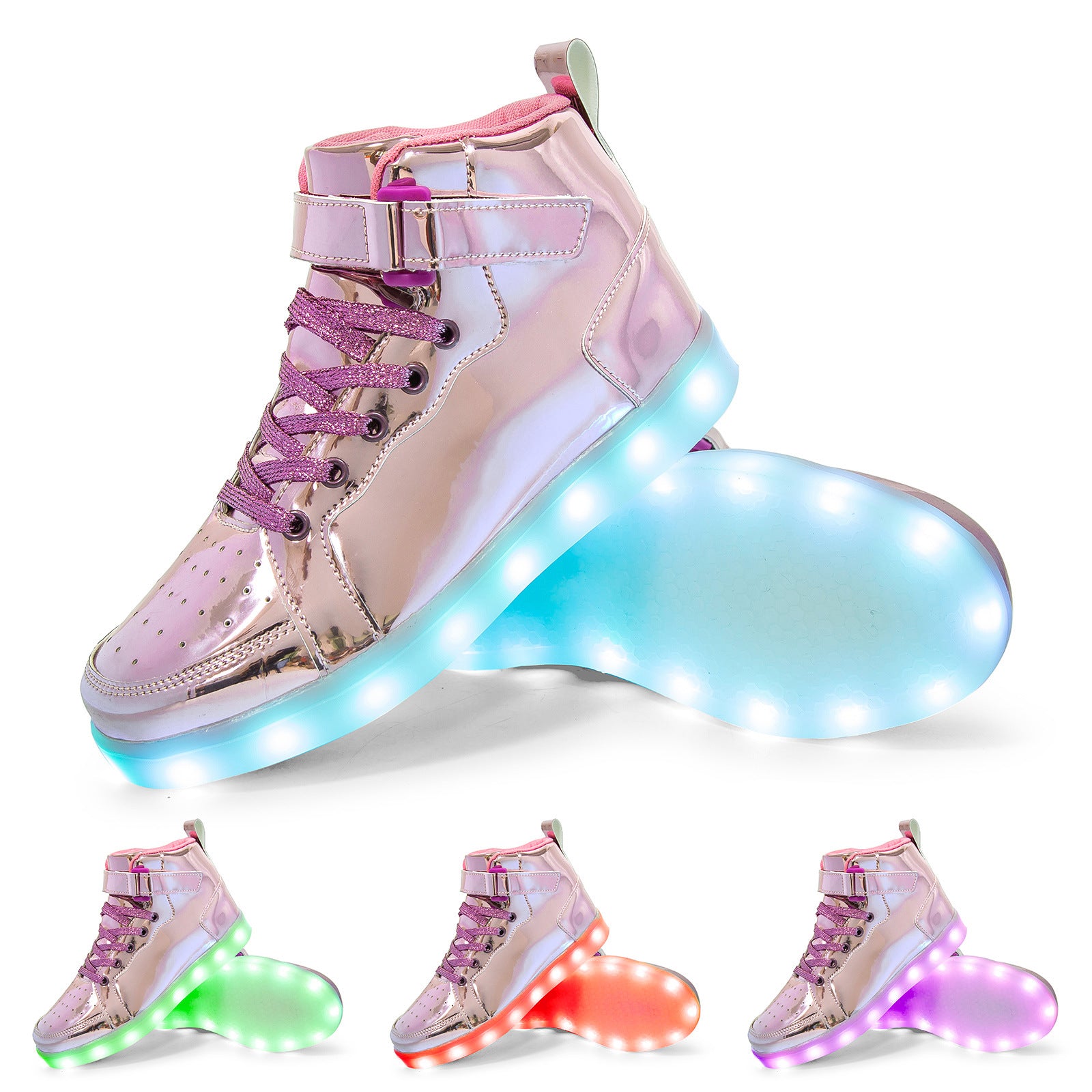 LED-High-Top-Sneaker mit Licht