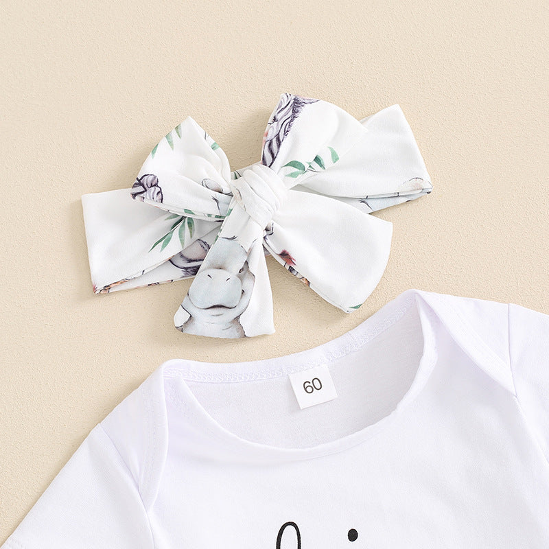 Baby Strampler-Set mit Buchstabenmuster | LuxeStyle