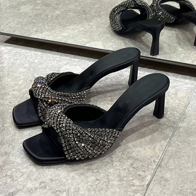 Rhinestone Bow Stiletto Sandalen – Bild 2 | LuxeStyle